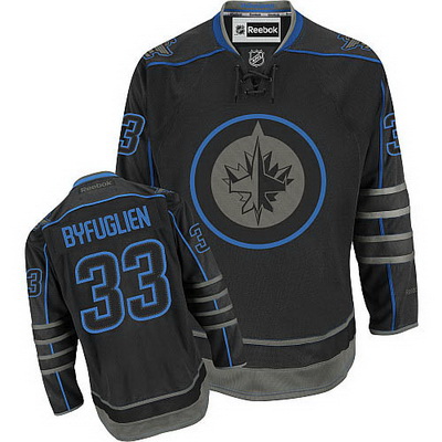 Branded Winnipeg Jets 33 Dustin Byfuglien Black Ice NHL Hockey Jersey